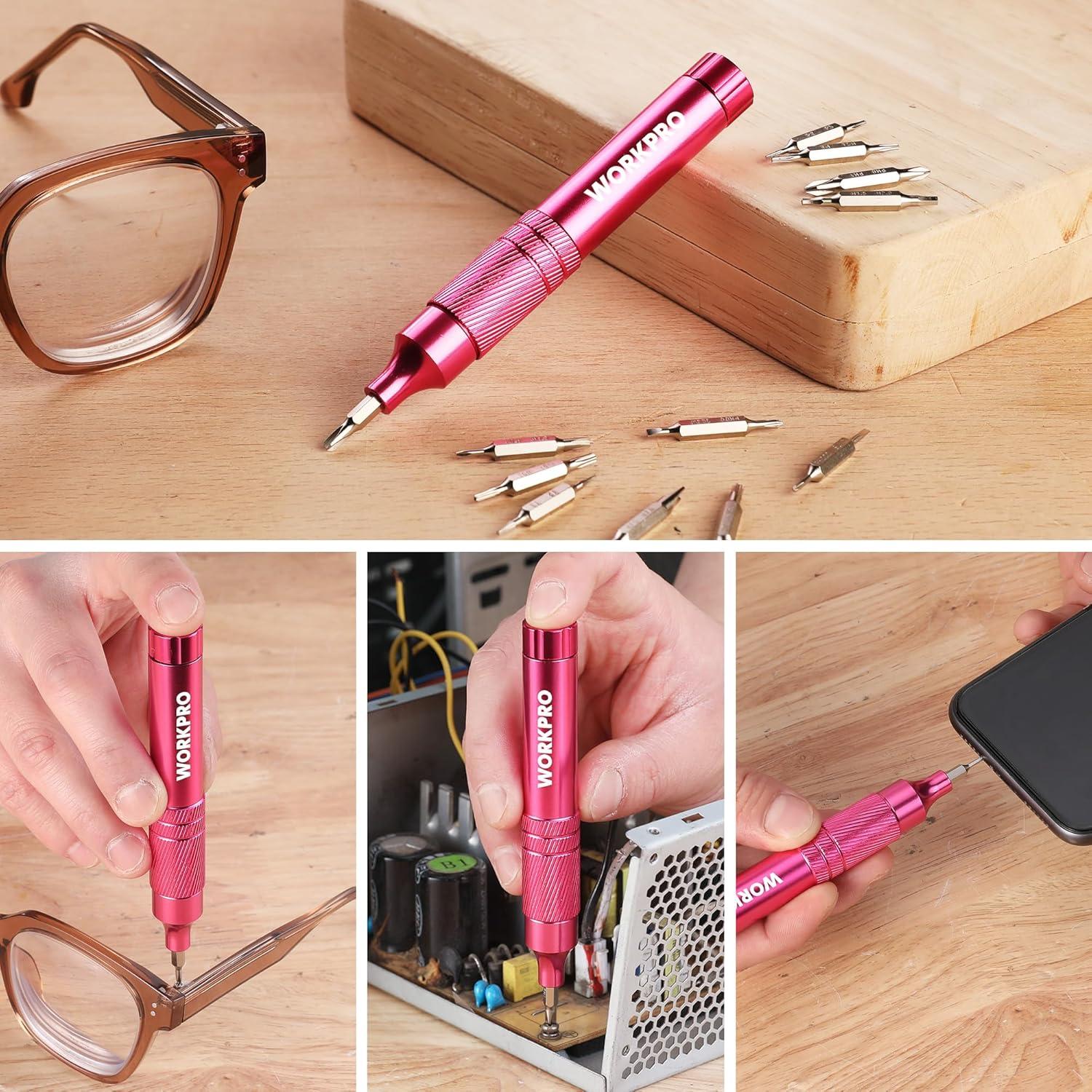 Smallest Multi Bit WORKPRO 24 in 1 Multi Bit Mini Screwdriver Set Magnetic, Manual Pen ...