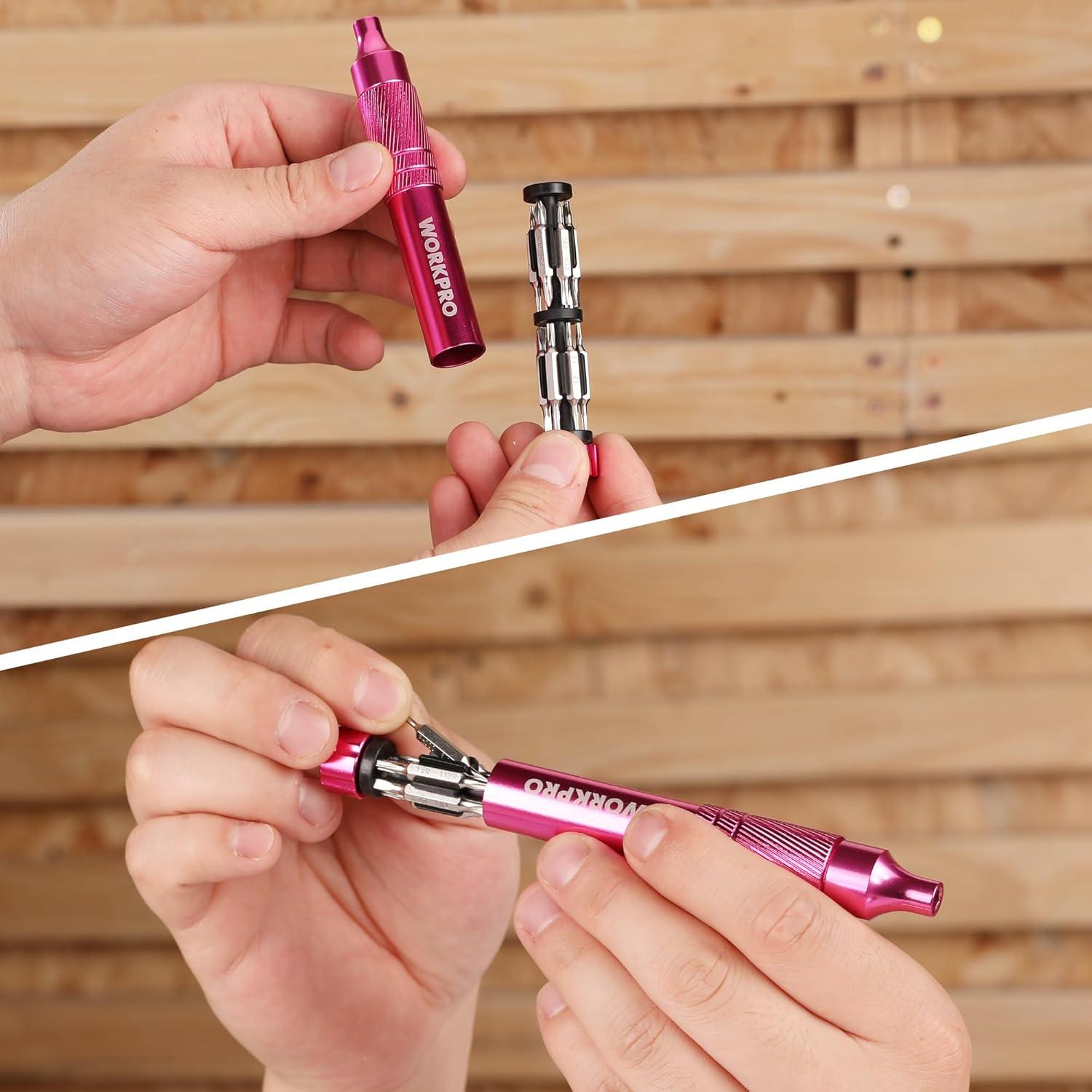 Smallest Multi Bit WORKPRO 24 in 1 Multi Bit Mini Screwdriver Set Magnetic, Manual Pen ...