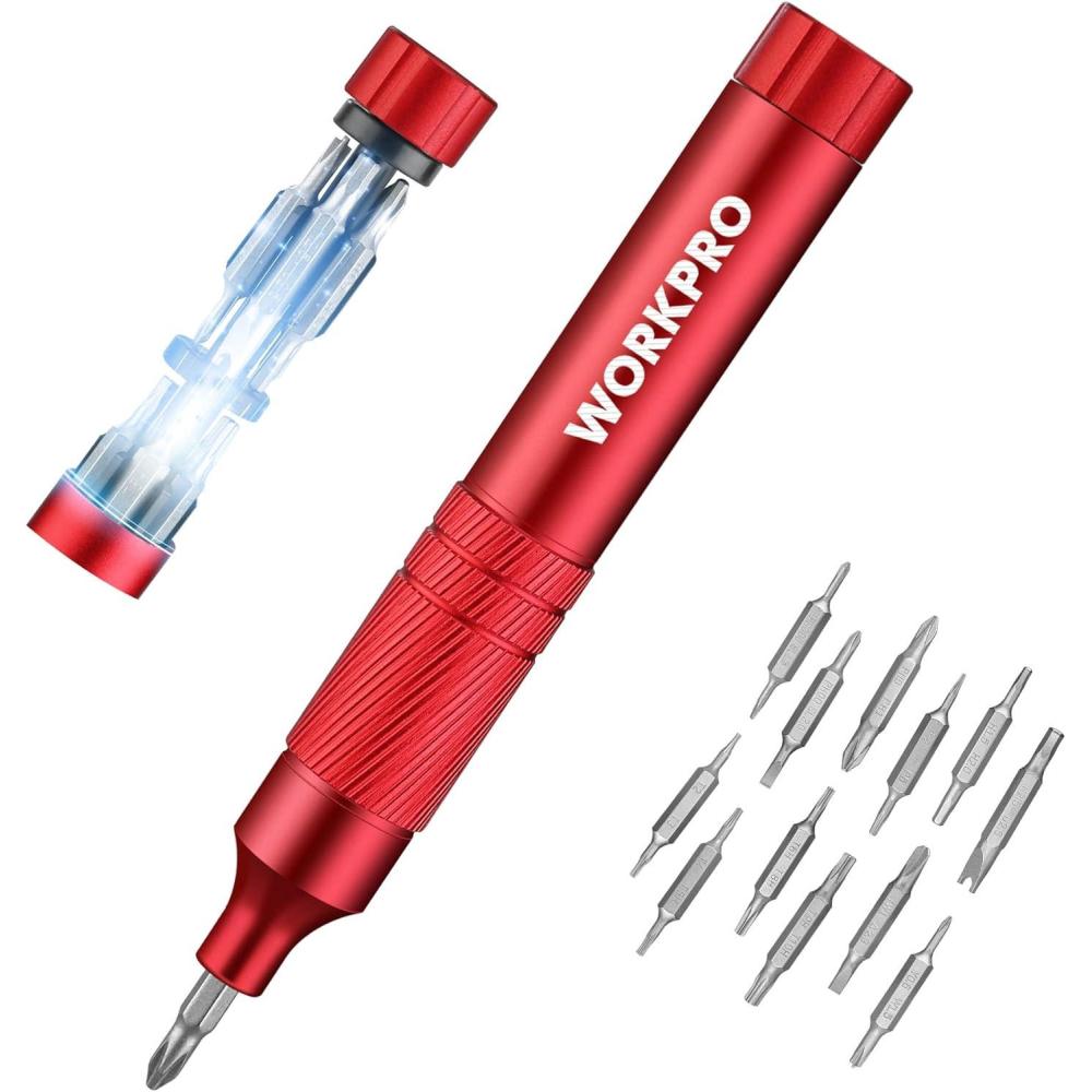 Smallest Multi Bit WORKPRO 24 in 1 Multi Bit Mini Screwdriver Set Magnetic, Manual Pen ...