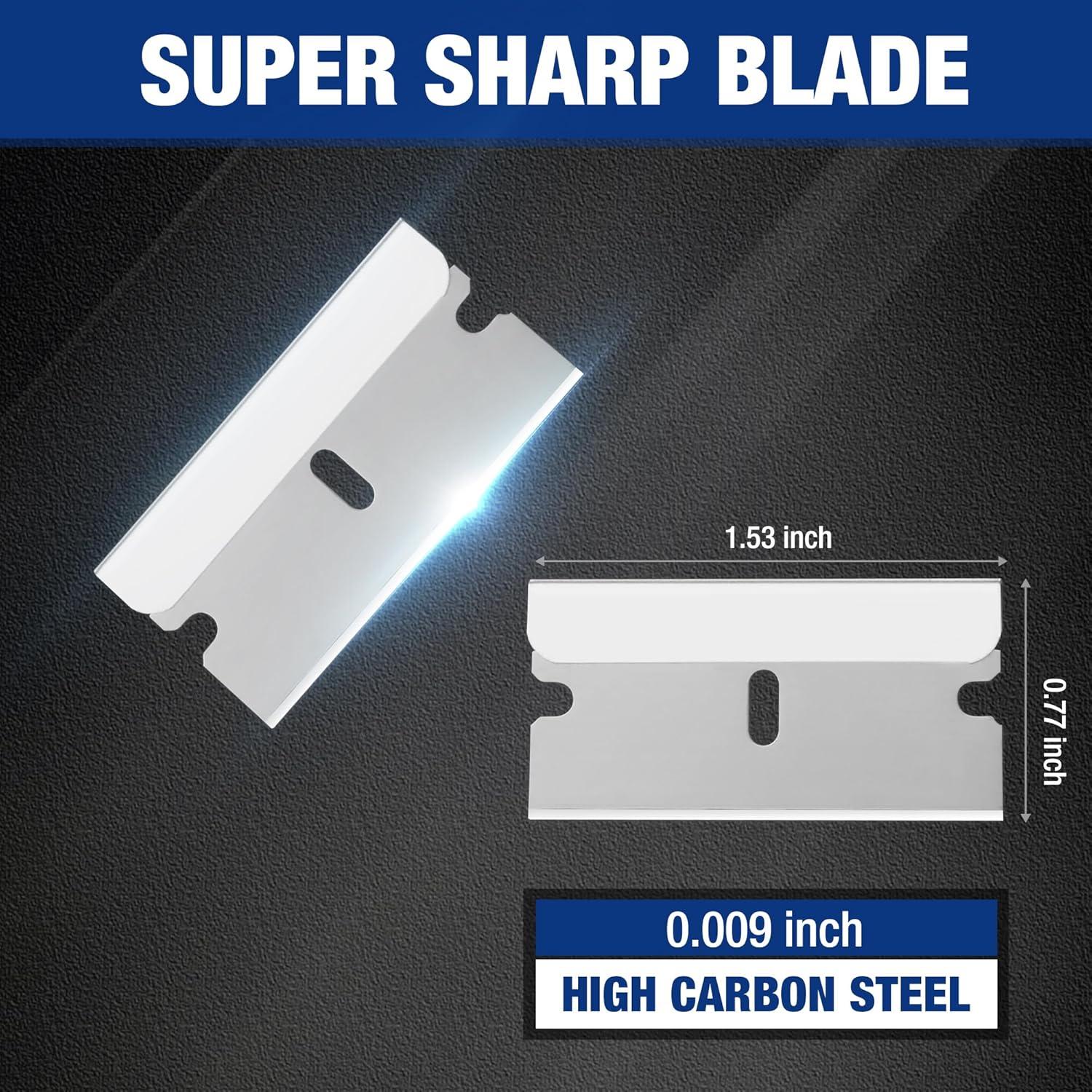 WORKPRO 200-Pack Single Razor Edge Blades, Industrial Scraper Razor ...